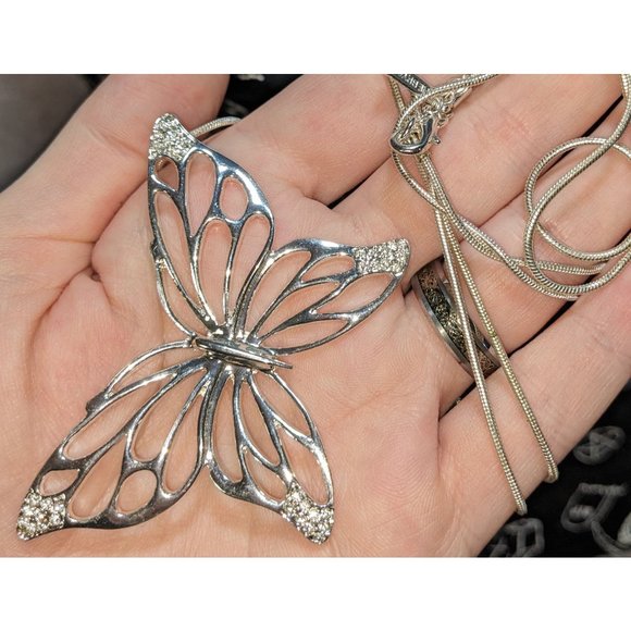 Lane Bryant Jewelry - Lane Bryant Silver Butterfly Necklace
